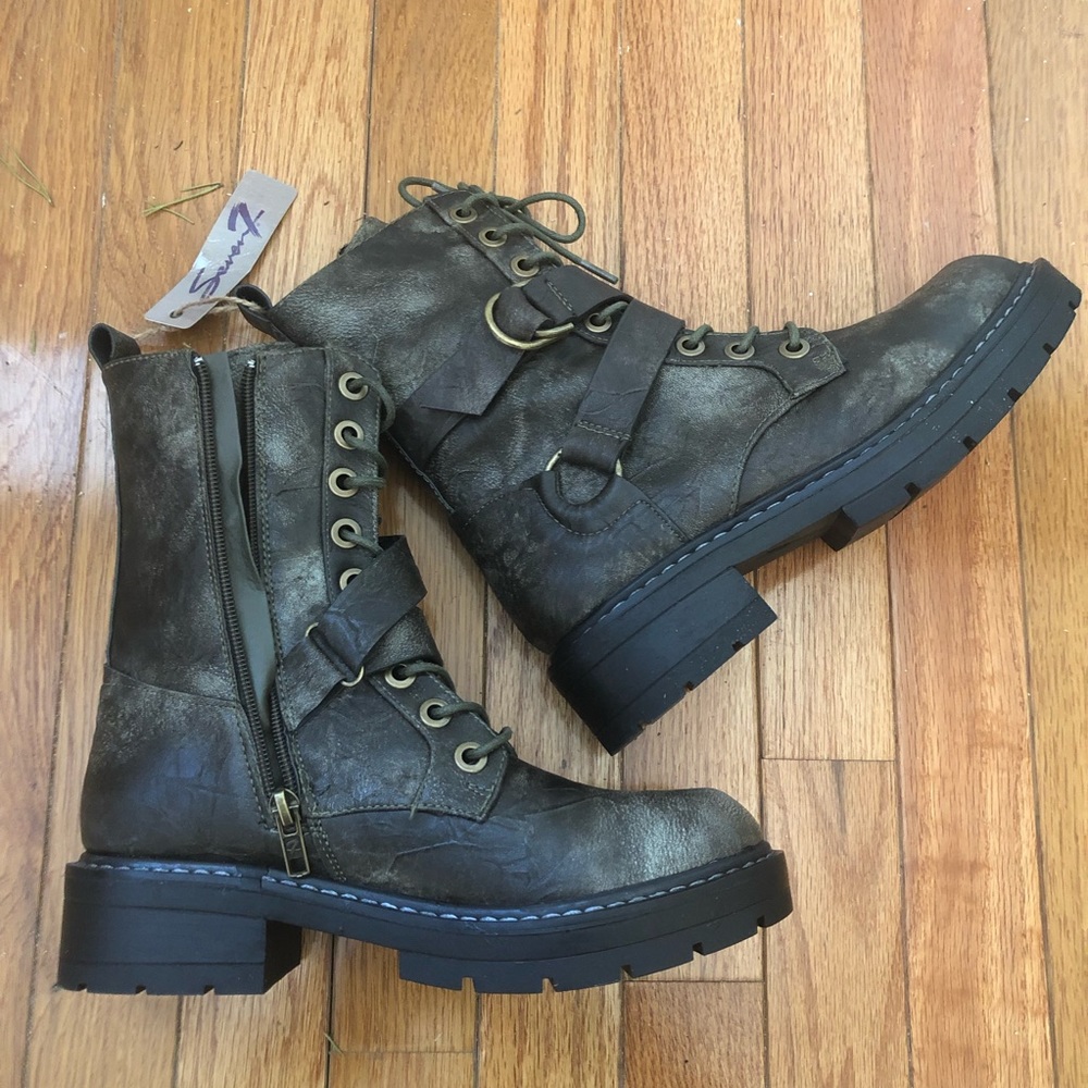 Seven7 Cardi B Combat Boots Sz 8